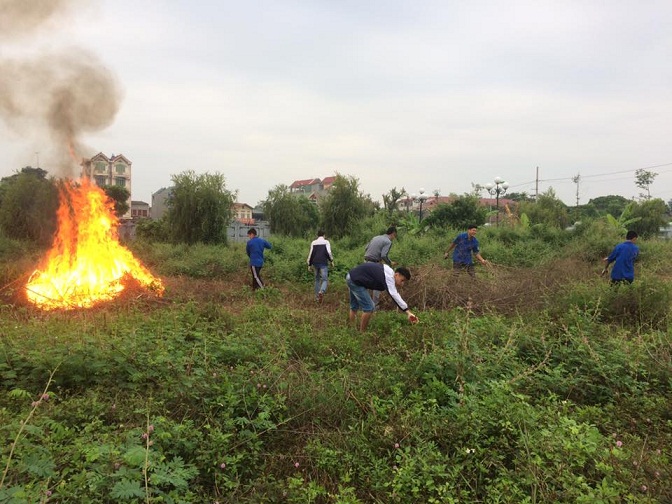 Ảnh3. ra quân tại đền Xương giang