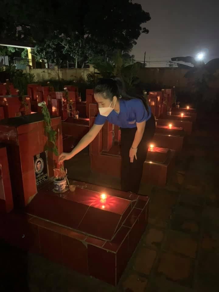 Một số hình ảnh tại buổi lễ dâng hương đêm 26/7/2021 của Đoàn xã Đồng Sơn